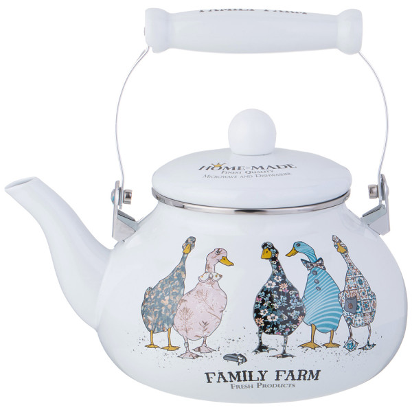 Agness ЧАЙНИК ЭМАЛ. "FAMILY FARM", 2,5 Л 934-626