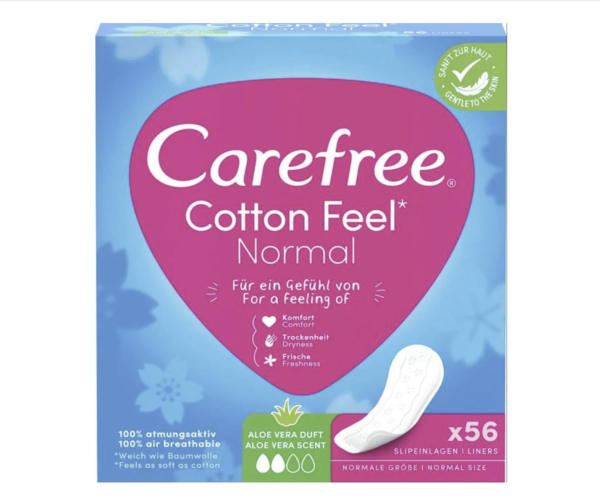 Carefree Ежедневные прокладки COTTON Normal Алоэ 56шт. БХ52804ЭБХ