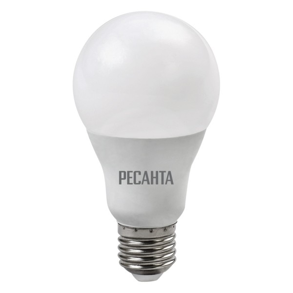 Ресанта Лампа светодиодная LL-R-A65-15W-230-4K-E27 (груша, 15Вт, нейтр., Е27) 76/1/20