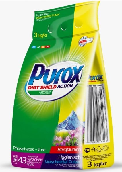 Purox Универсальный стиральный порошок Universal Color&White 3 кг (пакет) БХ8933543НС