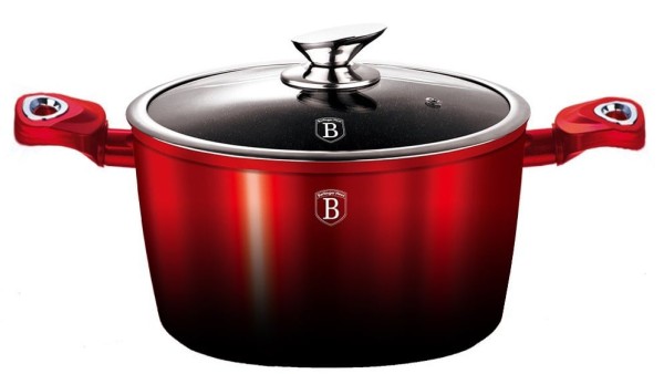 Berlinger Haus Black-burgundy Metallic Line Кастрюля с крышкой 20см ВН-1627N