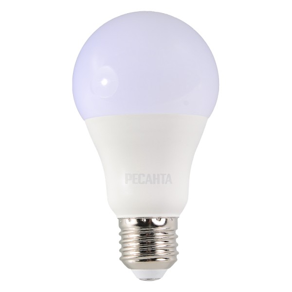 Ресанта Лампа светодиодная LL-R-A65-15W-230-6K-E27 (груша, 15Вт, холод., Е27) 76/1/75