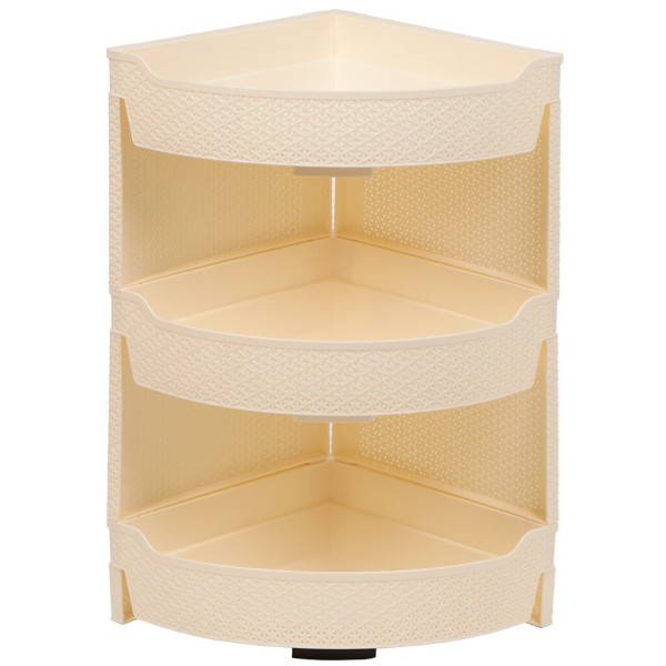 Plastic Centre Этажерка Nature угловая 3-секционная слоновая кость BQ3778СЛК