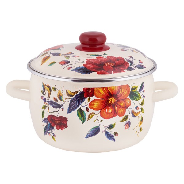 Appetite Кастрюля эмал сфер Anemone 2,0л 3RC161M-Anemone