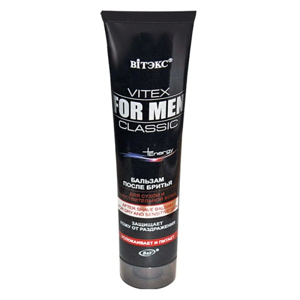 VITEX FOR MEN CLASSIC NEW Бальзам после бритья для сухой, чувств.кожи 100мл (новый, чёрный)