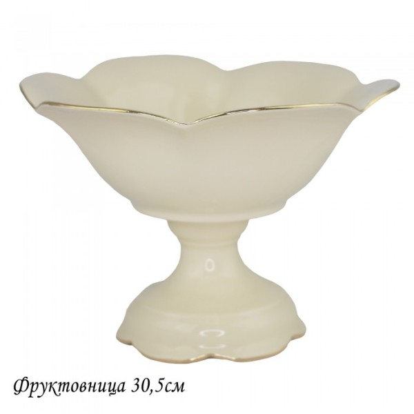 Lenardi Фруктовница 30,5см МИРАЖ на ножке в под.уп. Фарфор 205-560 L