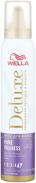 WELLA Мусс Deluxe PURE FULLNESS ССФ 200мл. *6*12