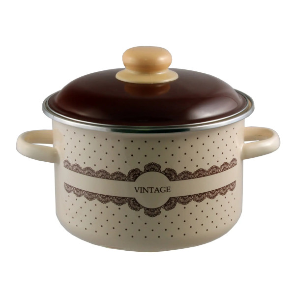 Appetite Кастрюля эмал цил Vintage 3,0л 6RD181M-Vintage