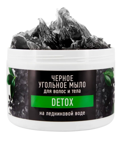 ОС Черное угольное мыло д/волос и тела на ледниковой воде DETOX 500мл *12