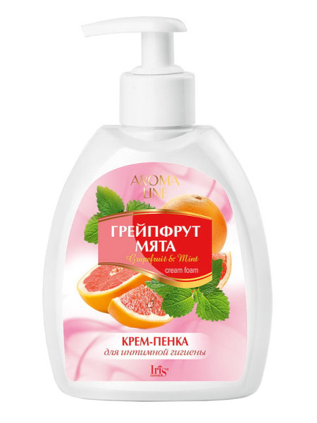 Iris Aroma Line Крем-пенка для интим. гигиены ГРЕЙПФРУТ и МЯТА 300мл