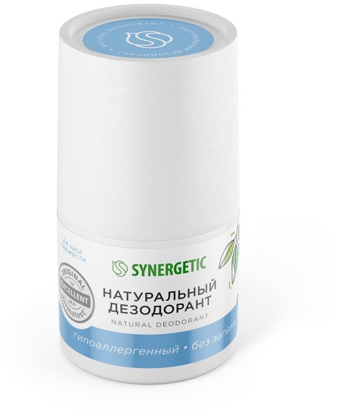 SYNERGETIC Натур. део-ролик "без запаха" 50мл *6*12