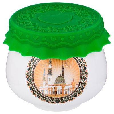LEFARD БАНОЧКА ДЛЯ МЕДА/ВАРЕНЬЯ С СИЛИКОНОВОЙ КРЫШКОЙ "СУРА" 180МЛ. Д=8СМ В=7СМ 359-456