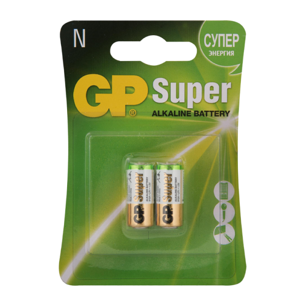 GP Батарейка Super LR1 N BL2 Alkaline 1.5V GP 910A-2CR2 20/160