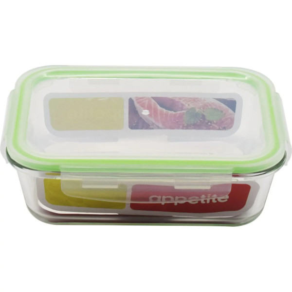 Appetite Контейнер стекл прям 1040мл зел SL1040RG