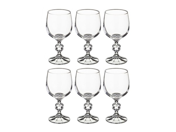 Crystalite Bohemia Набор бокалов для вина Sterna/Klaudie 190мл (6 шт) 36686ГЛ