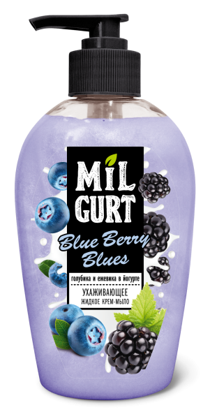 ВЕСНА MILGURT Жидкое Крем-Мыло 280гр Голубика и Ежевика в йогурте, арт.5242