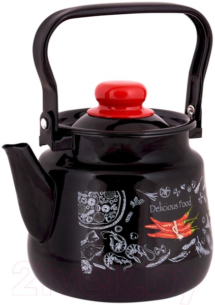 Appetite Чайник эмал 2,5л без свистка Chilli 1c24c-Chilli