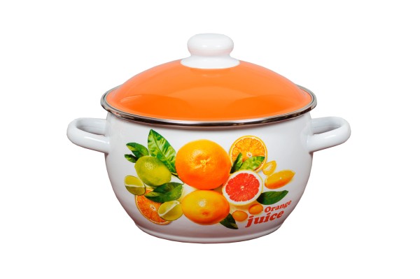 СтальЭмаль Кастрюля эмал шар 3,0л Orange 6RH181M-Orange