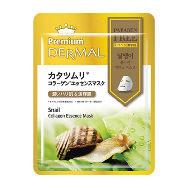 Dermal Premium Маска д/лица с муцином улитки и коллагеном 25г *5*