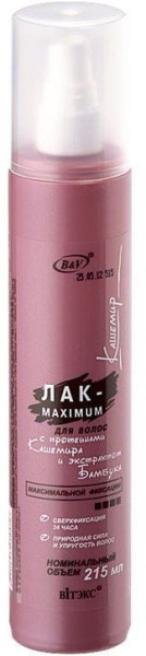 VITEX "ЛК"ЛАК-Maximum д/волос с протеинами кашемира и экстрактом бамбука макс. фикс-и, 500мл. БХ10063Р
