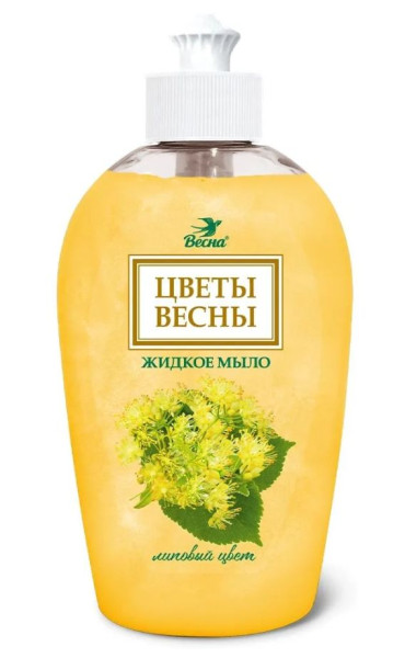 Весна ЦВЕТЫ ВЕСНЫ Жидкое Мыло 500гр Липовый цвет, арт.5271 БХ21872БК