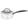 КОВШ С КРЫШКОЙ 1,4Л "IRON CHEF" AGNESS 16*7,5СМ ТЕХНОЛОГИЯ 3-PLY, НЕРЖ.СТАЛЬ 18/10