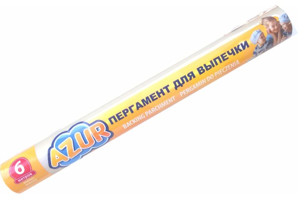Бумага для выпечки белая /рулон AZUR (6м х 28см) 902110