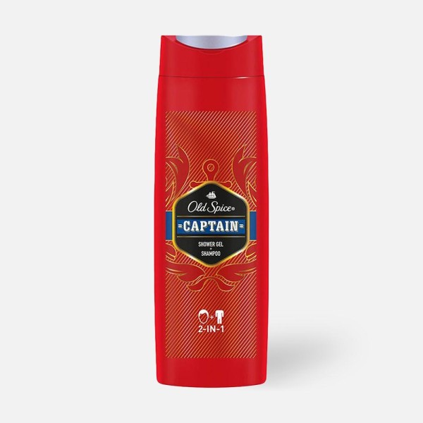 Old Spice Гель д/душа и шампунь 2в1 Кэпитан 400мл БХ81762615А