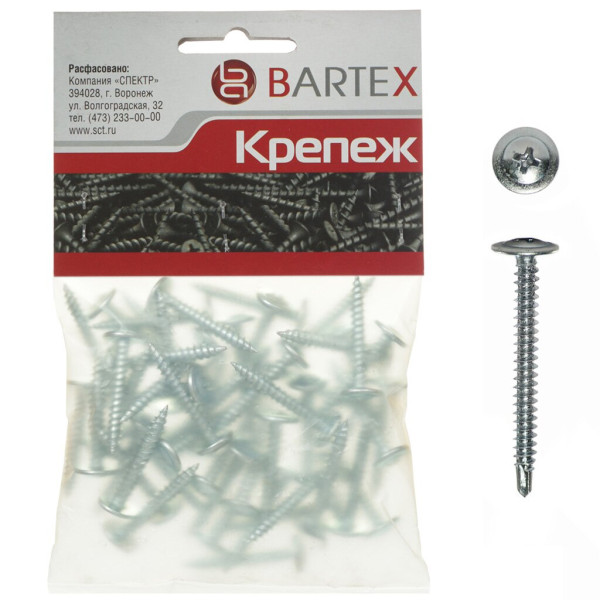 Bartex Саморез п/ш сверло пакет 4,2 х 38 40шт D-197125