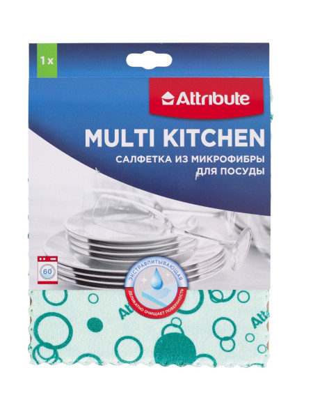 Салфетка Multi Kitchen из микрофибры для посуды
