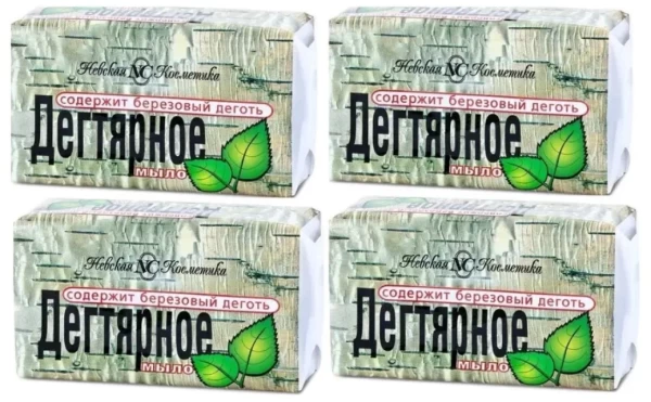НЕВСКАЯ КОСМЕТИКА Мыло Дегтярное 4шт х 140г БХ10192Т