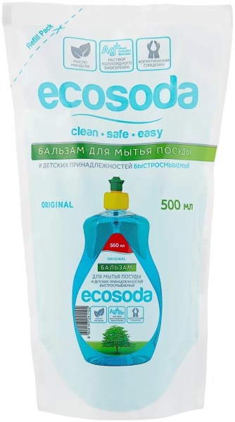 Mama Ultimate Бальзам для мытья посуды EcoSoda запаска м/у 500мл