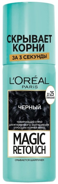 L'Oreal Magic Retouch Тон спрей для волос - 1 черный *1*6