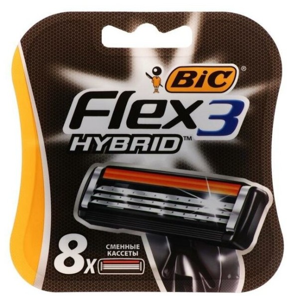 БИК Flex 3 HYBRID Кассеты 8-х шт. *3*6*24