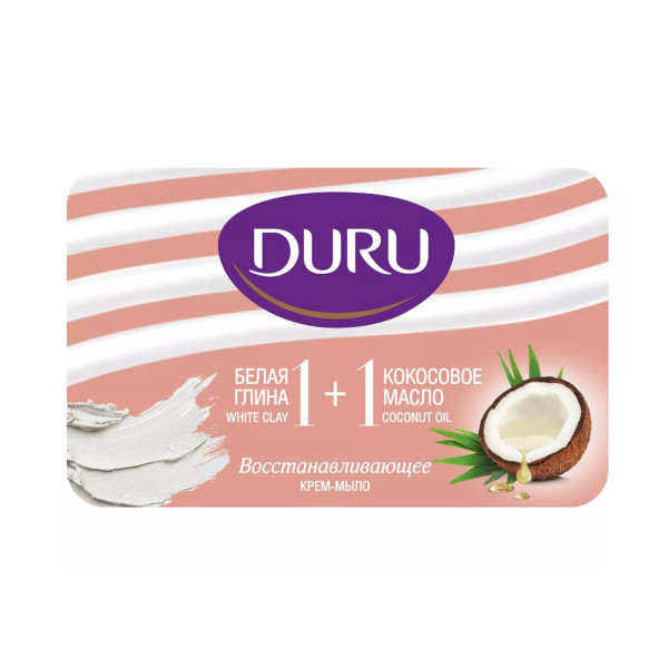 DURU 1+1 Крем-мыло Белая Глина 80 гр.