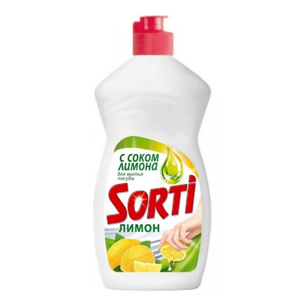КАПЛЯ SORTI Ср-во д/посуды 450мл. ЛИМОН 10*20