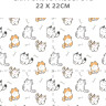GRATIAS Салфетки 1сл 22см 400л Professional Домашние котики