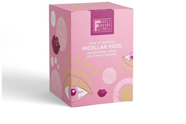 Family Forever Factory FAM FOR MICELLAR PADS Мицеллярные диски для снятия макияжа, 60шт БХ00559Р