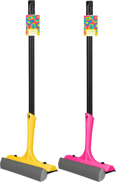 Щетка для мытья окон Clean Color с сеткой и ручкой 44 см, микс SC306710609