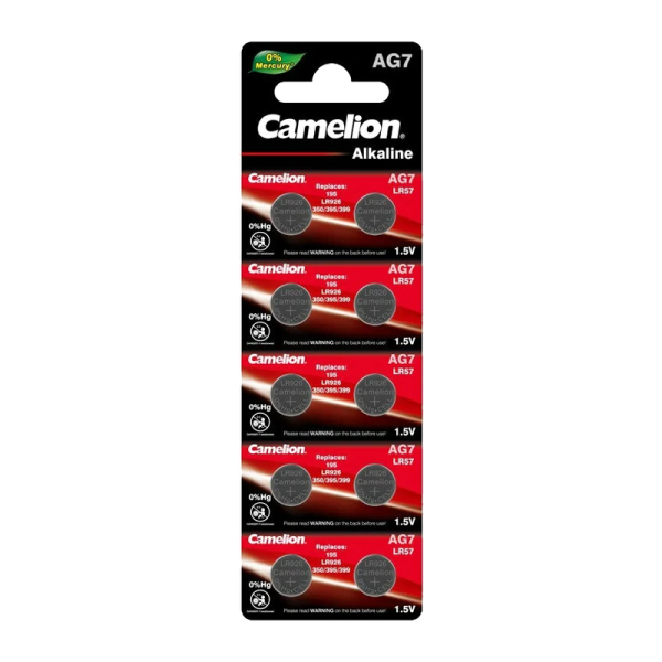 Camelion Батарейка BL10шт. G7/LR926/LR57/395A/195 BL10 Alkaline 1.5V 12815