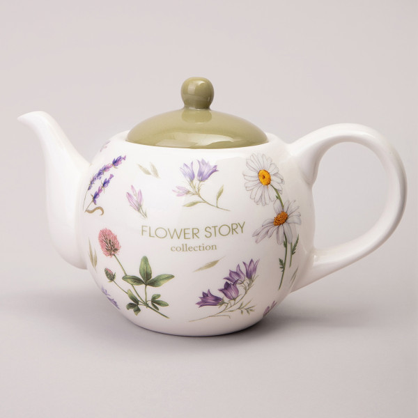 ЧАЙНИК AGNESS "FLOWER STORY" 22,5*13*14,5 СМ 900 МЛ (КОР=12ШТ.)