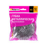 Губка металлическая оцинкованная ПЛЕТЁНКА, 40 г, 1 шт. в упаковке, PATERRA