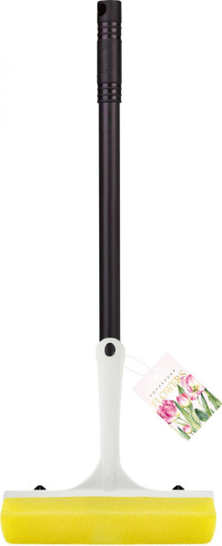 Щетка для мытья окон Spin&Clean, ручка 44 см, Flowers, молочный крем SC260510603