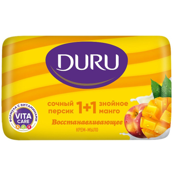 DURU 1+1 Крем-мыло Персик-Манго 80г