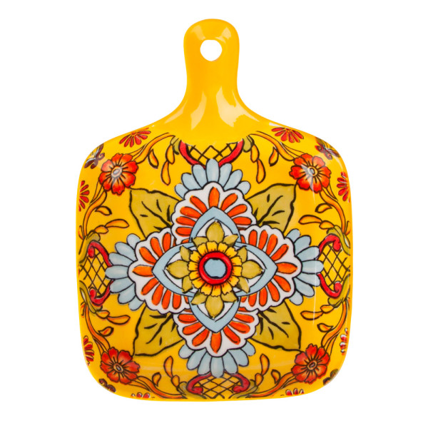 Nouvelle Блюдо с ручкой "Arabesque" (желтый) 23*14,5*3,5см. 0860113