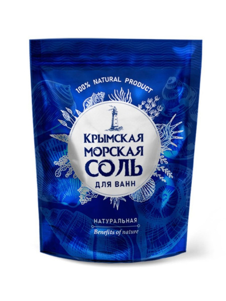 Крымская морская соль для ванн Натуральная 1100 г.