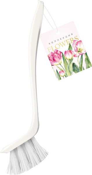 Spin&Clean Щетка для посуды Spin&Clean Flowers, молочный крем SC630410603